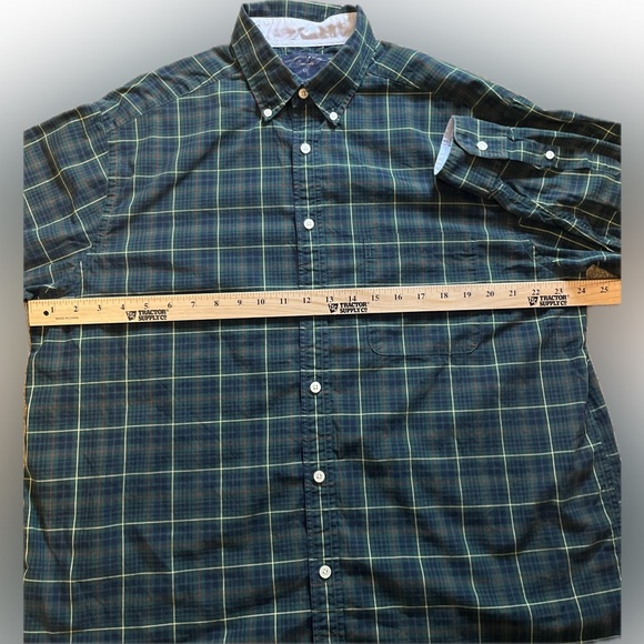 Roundtree & Yorke Long Sleeve Plaid Button Down Shirt size LT - Picture 9 of 13